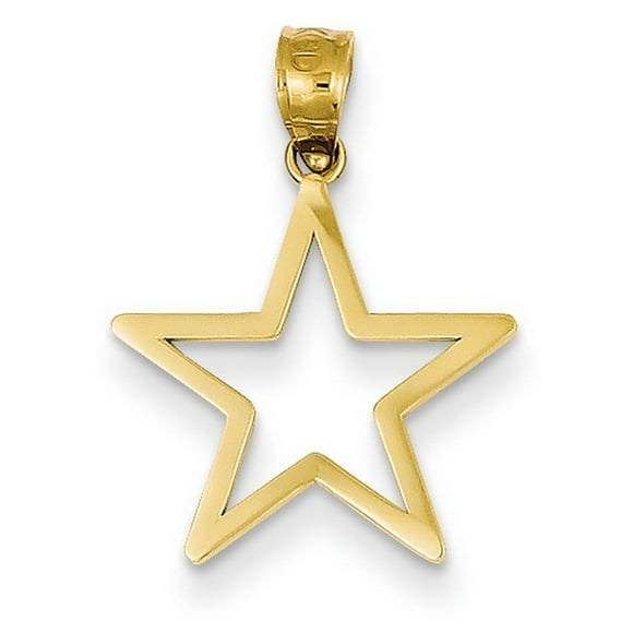Details about   14K Yellow Gold Filigree Star Charm Pendant MSRP $133 